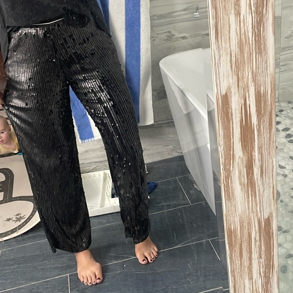 Free People Just A Dreamer Sequined Pants - Picture 2 of 6